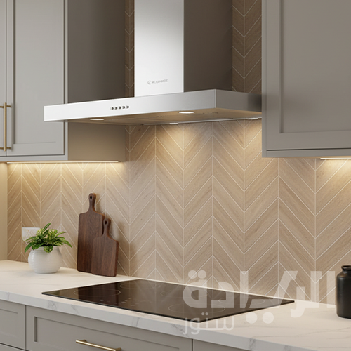 شفاط مطبخ حرف T إيكوماتيك 90 سم ستانلس ستيل – قوة شفط 650 م³/ساعة – H96TB