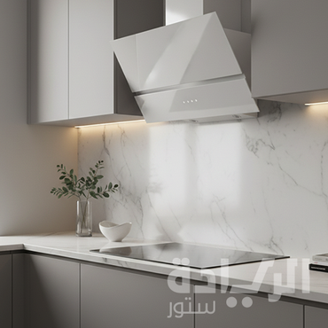 شفاط مطبخ إيكوماتيك ديكوري مائل – ستانلس ستيل – 90 سم – قوة شفط 650 م³/ساعة – ستيك تاتش – 3 سرعات – H96ZXL