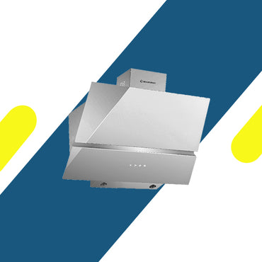 شفاط مطبخ إيكوماتيك ديكوري مائل – ستانلس ستيل – 90 سم – قوة شفط 650 م³/ساعة – ستيك تاتش – 3 سرعات – H96ZXL