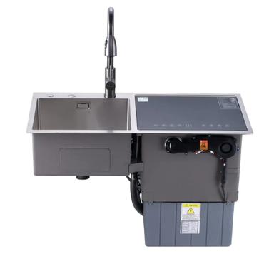 غسالة أطباق هانز 6 أفراد وحوض مطبخ من الفولاذ المقاوم للصدأ 90 سم - موديل - HA-2