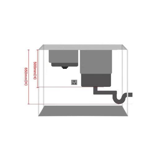 غسالة أطباق هانز 6 أفراد وحوض مطبخ من الفولاذ المقاوم للصدأ 90 سم - موديل - HA-2
