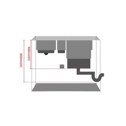هانز غسالة أطباق 6 أفراد مزودة بحوض مطبخ استانلس 115 سم - موديل - HA-3