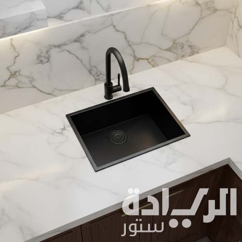 حوض مطبخ ستانلس ستيل يدوي من بيورتي – مقاس 75×48 سم - موديل - HANDMADE BL 750