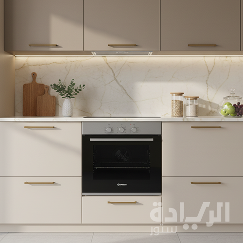 فرن بوش بلت إن كهرباء سيريس 2 مقاس 60×60 سم - سعة 66 لتر – ستانلس ستيل موديل - HBF011BR0Q