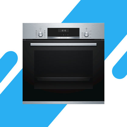 فرن بوش بلت إن كهرباء سيريس 4 مقاس 60×60 سم - سعة 66 لتر – ستانلس ستيل موديل - HBJ534ES0