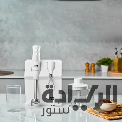 أي دو هاند بلندر مجموعة بالاستاند - 2 سرعات - 600/700 مل - ملحقات متعددة HBLG800-WH
