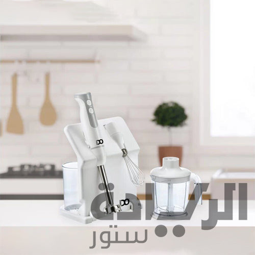أي دو هاند بلندر مجموعة بالاستاند - 2 سرعات - 600/700 مل - ملحقات متعددة HBLG800-WH