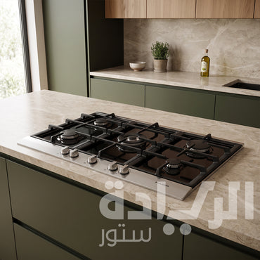 مسطح بلت إن كهربائي سيراميك فولجر Fulgor 90 سم زجاج أسود – تحكم ديجيتال أمان كامل – موديل HF G90 BG 5B F T AR