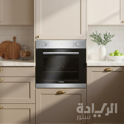 فرن غاز بلت إن بوش سيريس 4 مقاس 60×60 سم - سعة 60 لتر – ستانلس ستيل - موديل - HGL10E150