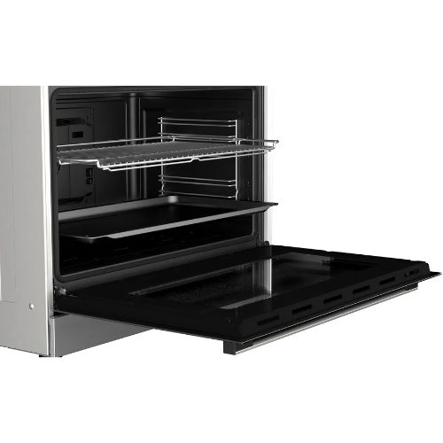 بوتاجاز غاز بوش سيريس 2، 90×60 سم، 5 شعلات، استانلس ستيل - سعة الفرن 125 لتر - موديل - HGV1F0U50S