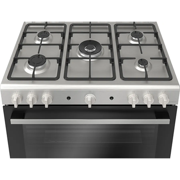 بوتاجاز بوش سيريس 2 غاز كامل 90 سم - ستانلس ستيل - شواية مغلقة - سعة 147 لتر - موديل - HGV1F8Y50S