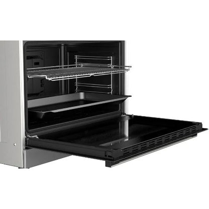 بوتاجاز غاز بوش سيريس 4، 90×60 سم، 5 شعلات، استانلس ستيل - سعة الفرن 125 لتر - موديل - HGVDF0V50S