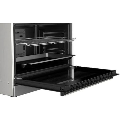 بوتاجاز غاز بوش سيريس 6، 90×60 سم، 5 شعلات، استانلس ستيل - سعة الفرن 147 لتر - موديل - HGW3FSV50S