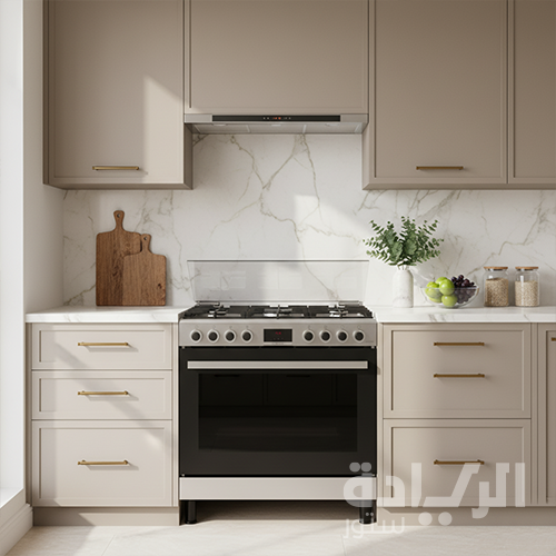 بوتاجاز غاز بوش 90 سم استانلس ستيل مع فرن 147 لتر - موديل - HGX3G8W50S