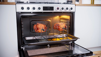 بوتاجاز غاز بوش 90 سم استانلس ستيل مع فرن 147 لتر - موديل - HGX3G8W50S