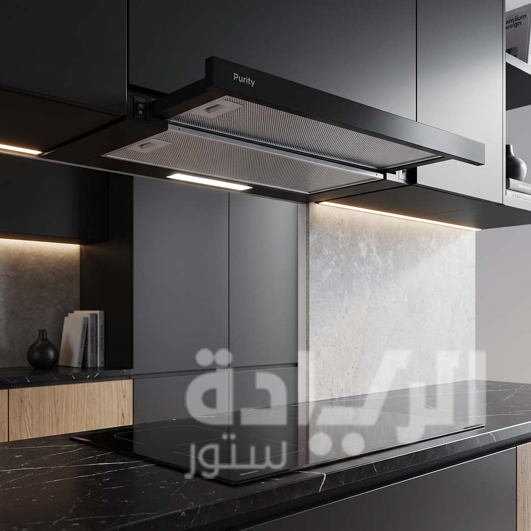 Purity Built-in Kitchen Hood 90 cm Black – Hidden Plus BL – 1000 m³/h Power