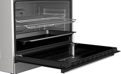 بوتاجاز غاز بوش 90 سم استانلس ستيل مع فرن 125 لتر - موديل - HIZ5G7W51S