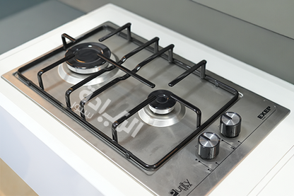 مسطح غاز بلت إن 30 سم من بيورتي – 2 شعلة – ستانلس ستيل – مفاتيح أمامية – موديل – HPT302S