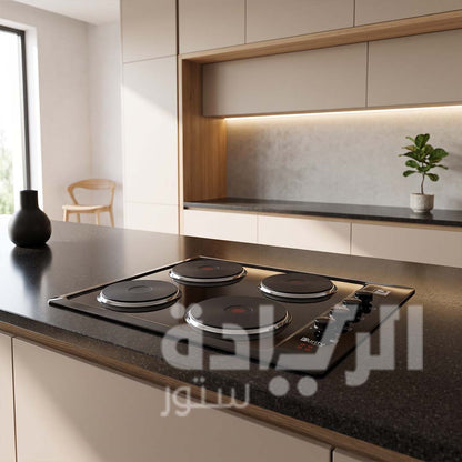 Purity 60cm Built-in Electric Hob – 4 Plates HPT601BLE PRO – 6000W Power and Full Safety