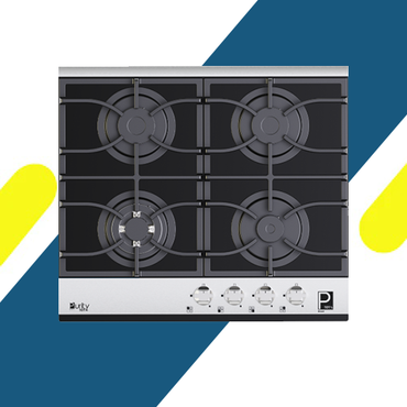 بوتاجاز بلت إن غاز بيورتي 60 سم زجاج أسود – 4 شعلات SABAF – إشعال أوتوماتيك – HPT622-GX