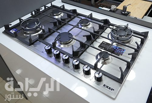 مسطح غاز بلت إن 90 سم من بيورتي – 6 شعلات – ستانلس ستيل – إشعال إلكتروني – موديل – HPT904S