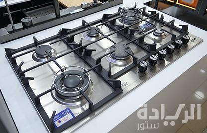 مسطح غاز بلت إن 90 سم من بيورتي – 6 شعلات – ستانلس ستيل – إشعال إلكتروني – موديل – HPT904S