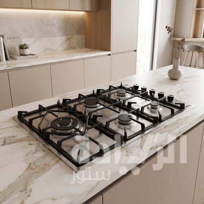 Purity Built-in Gas Hob 90 cm - 5 Burners - Stainless Steel - Electronic Ignition - Model - HPT905S