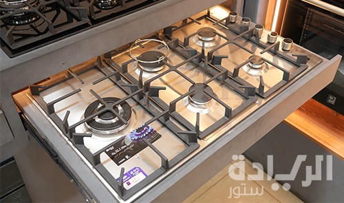 مسطح غاز بلت إن 90 سم من بيورتي – 5 شعلات – ستانلس ستيل – إشعال إلكتروني – موديل – HPT905S