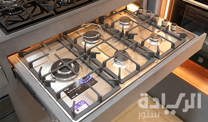 مسطح غاز بلت إن 90 سم من بيورتي – 5 شعلات – ستانلس ستيل – إشعال إلكتروني – موديل – HPT905S