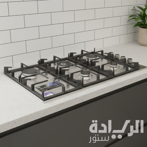 مسطح غاز بلت إن 90 سم من بيورتي – 5 شعلات – ستانلس ستيل – إشعال إلكتروني – موديل – HPT905S