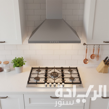 بوتاجاز مسطح بلت إن 90 سم من بيورتي – 5 شعلات – إشعال ذاتي – شعلة ثلاثية – HPT906S