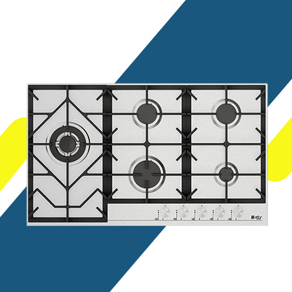 مسطح غاز بلت إن 90 سم من بيورتي – 5 شعلات – شعلة ثلاثية – إشعال ذاتي – أمان كامل – موديل – HPT908S