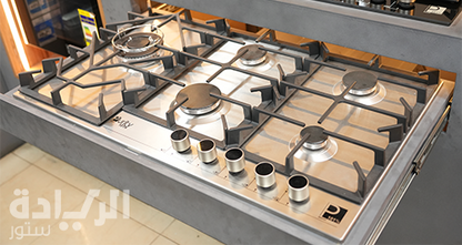 مسطح غاز بلت إن 90 سم من بيورتي – 5 شعلات – شعلة ثلاثية – إشعال ذاتي – أمان كامل – موديل – HPT908S