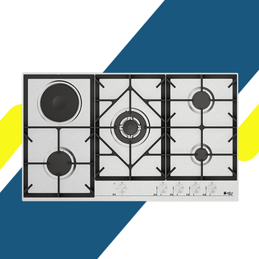 بوتاجاز غاز بلت إن 90 سم من بيورتي – 5 شعلات – إشعال ذاتي – نظام أمان – عين كهرباء أعلي اليسار – موديل – HPT909ES