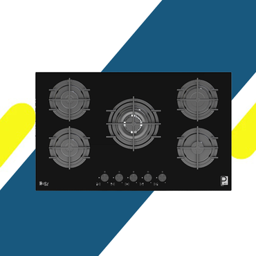 بوتاجاز بلت إن غاز بيورتي 90 سم – زجاج أسود – 5 شعلات SABAF إيطالية – شعلة WOK – إشعال أوتوماتيك – أمان كامل – موديل HPT911G