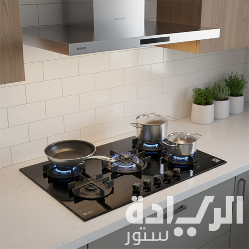 بوتاجاز بلت إن غاز بيورتي 90 سم – زجاج أسود – 5 شعلات SABAF إيطالية – شعلة WOK – إشعال أوتوماتيك – أمان كامل – موديل HPT911G