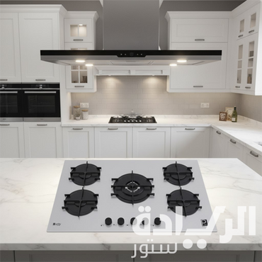 بوتاجاز بلت إن غاز بيورتي 90 سم زجاج × ستانلس – 5 شعلات SABAF – إشعال أوتوماتيك – HPT911S