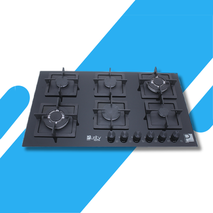 مسطح بلت إن غاز بيورتي – 90 سم – 6 عيون – إشعال كهربائي – تصميم عصري – كفاءة عالية - موديل - HPT916G