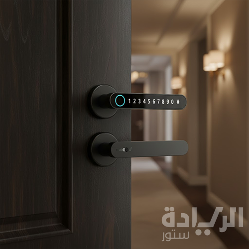 قفل باب ذكي هانز  — فتح ببصمة، بطاقة، رمز PIN ومفتاح — مقاس 155×62 مم — HR-24