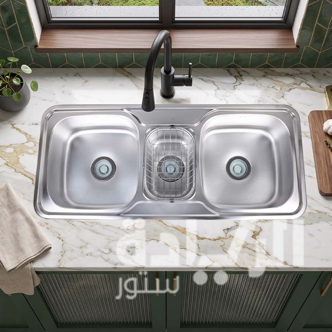 Pyorety Korean Kitchen Sink – Stainless Steel 304 – 110x48 cm – Model HS 110 D