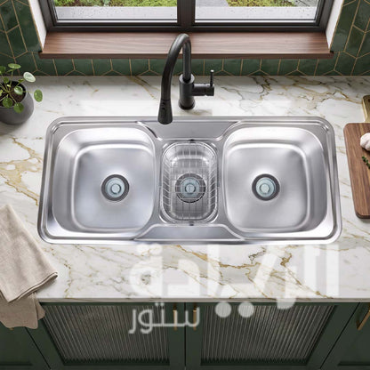 Pyorety Korean Kitchen Sink – Stainless Steel 304 – 110x48 cm – Model HS 110 D