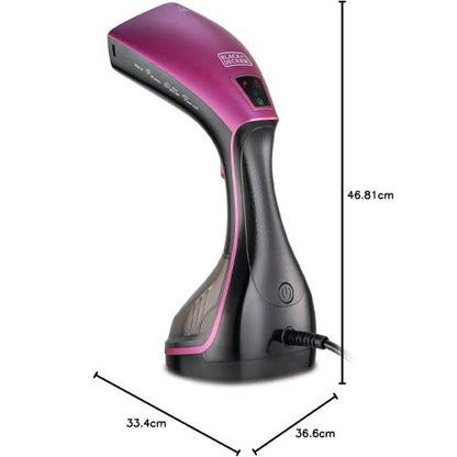 مكواة بخار يدوية بلاك أند ديكر  – 1600 وات، شاشة ديجيتال، خزان 240 مل - موديل - HSTD 1600