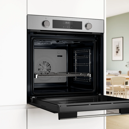 فرن بلت إن بوش (Bosch) Series 4 كهرباء بالبخار مقاس 60×60 سم ستانلس ستيل سعة 76 لتر– موديل HUA736ER0