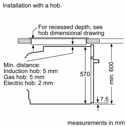 فرن بلت إن بوش (Bosch) Series 4 كهرباء بالبخار مقاس 60×60 سم ستانلس ستيل سعة 76 لتر– موديل HUA736ER0