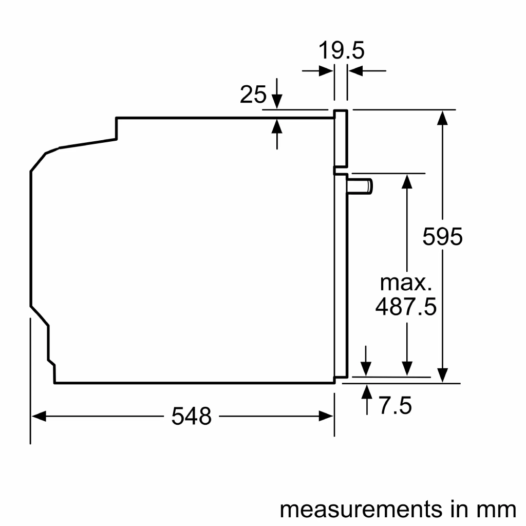 فرن بلت إن بوش (Bosch) Series 4 كهرباء بالبخار مقاس 60×60 سم ستانلس ستيل سعة 76 لتر– موديل HUA736ER0