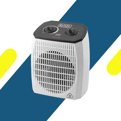 دفاية بلاك أند ديكر كهرباء – 2000 وات بمروحة – لون أبيض وأسود – موديل – HX310