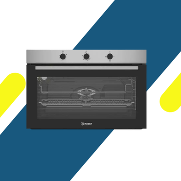 فرن اندست (INDEST) بلت إن غاز 90 سم (IBWHT12106XS) – سعة 105 لتر وتكنولوجيا المروحة