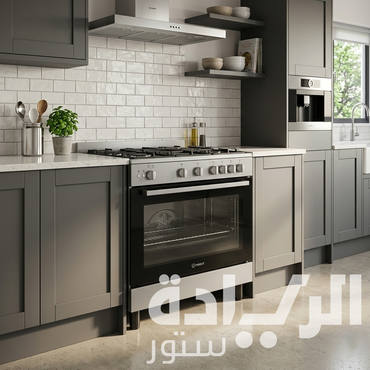 بوتاجاز انديست (INDEST) غاز 90 سم (INR9 GGF 21115 XNA) أمان كامل، حوامل زهر، ومروحة توزيع تربو