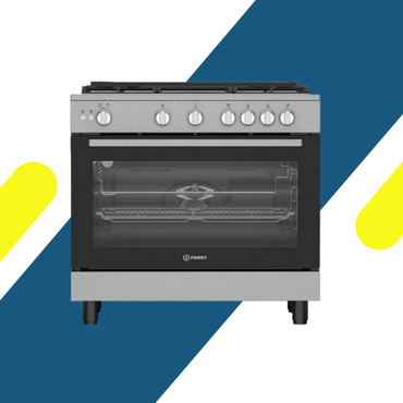 بوتاجاز انديست (INDEST) غاز 90 سم (INR9 GGF 21115 XNA) أمان كامل، حوامل زهر، ومروحة توزيع تربو