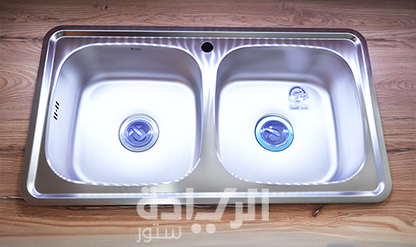 حوض مطبخ استانليس ماركة بيورتي الكوري مقاس - 87*48 سم - موديل - ISD870F